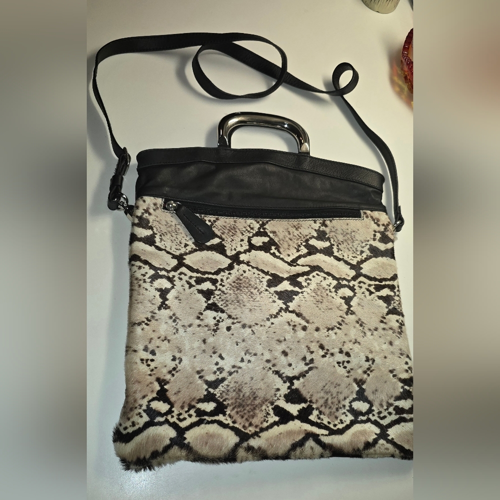 Maurizio Taiuti Leather & Cowhide Crossbody Bag